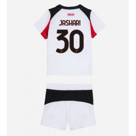 Dětské fotbalový komplet AC Milan Ardon Jashari #30 Venkovní košile 2025-26 Krátkým Rukávem